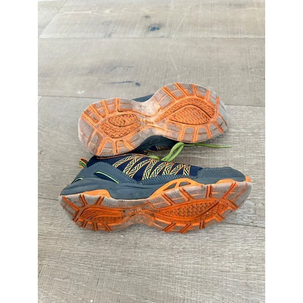 L.L. Bean Kids 3 Multicolor Trail Shoes With Neon Accents